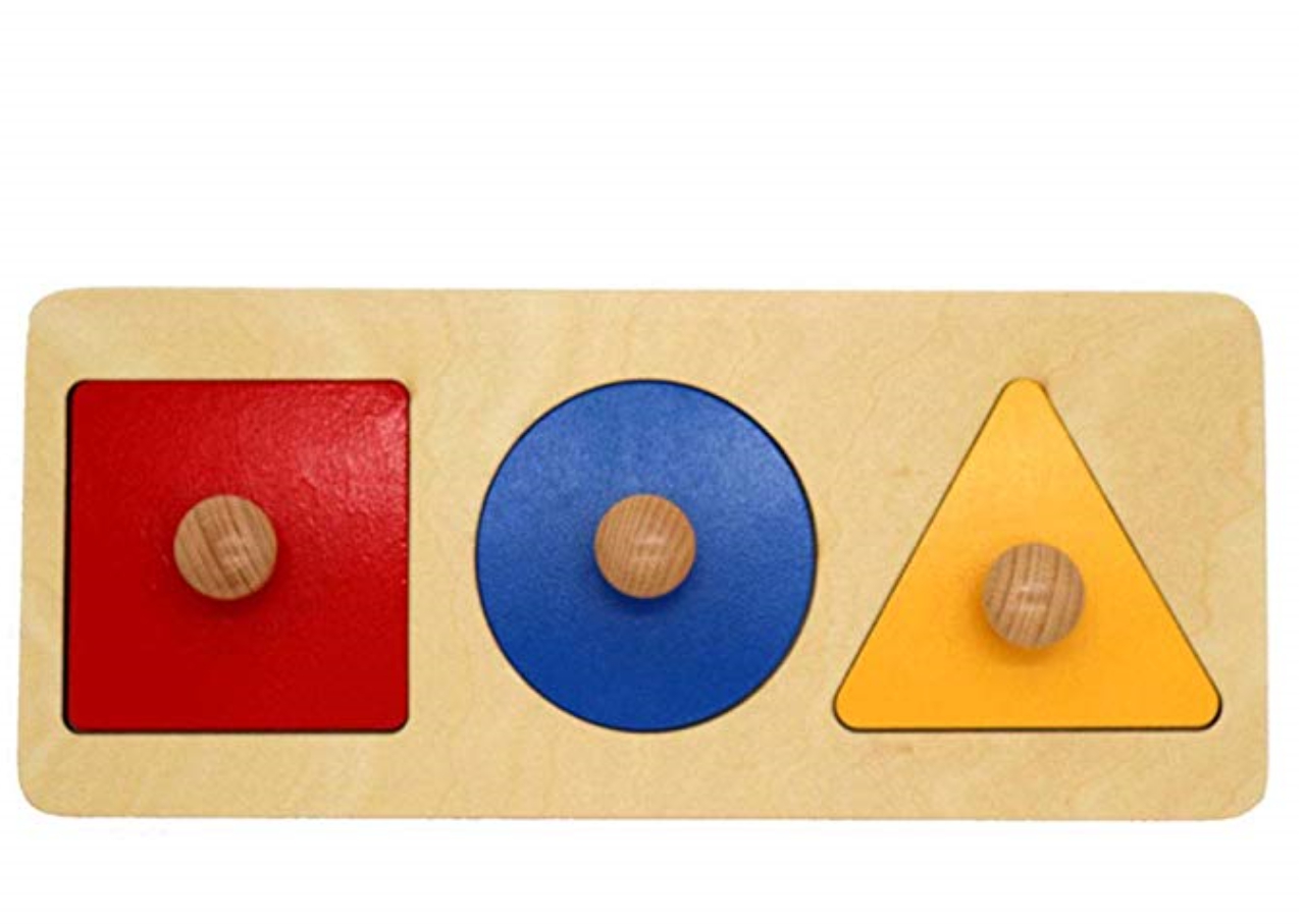 Tricolor geometric panel ถาดไม้เรขาคณิต