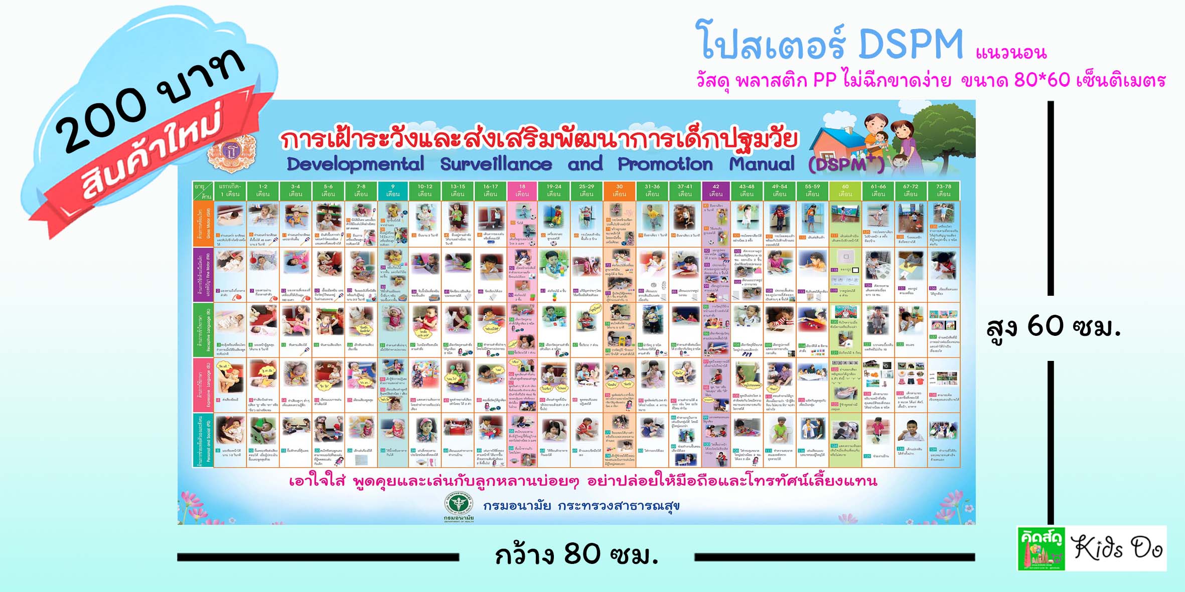 โปสเตอร์ DSPM 0-6 ปี แนวนอน (พลาสติก PP)
